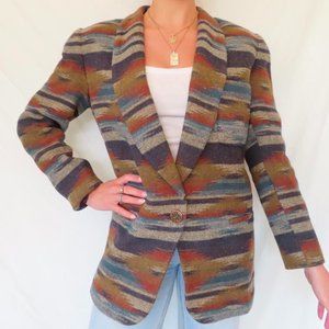 Take Six Blazer Size Medium / Large Striped Vintage